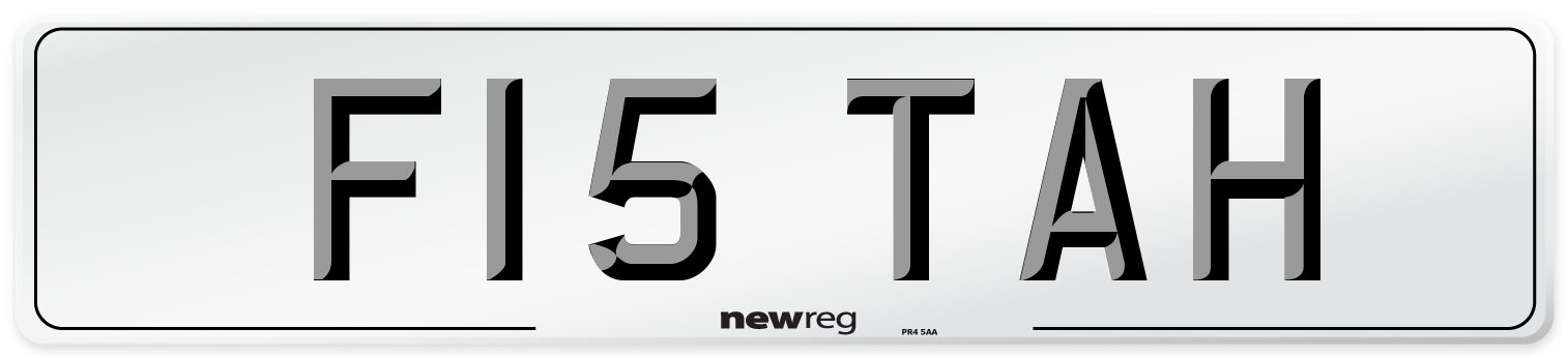 F15 TAH Number Plate from New Reg